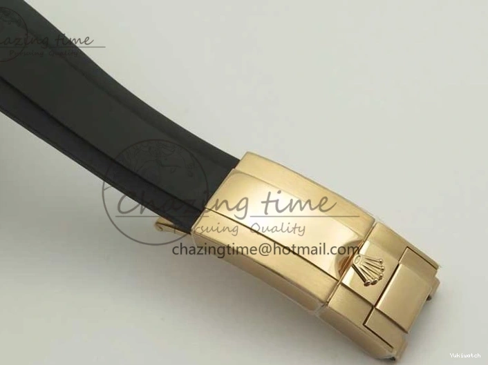 Best Dial ARF Clone Black Gold Rubber Rose On 1:1 Edition Super V2 Daytona 116515 Strap A4130 0225